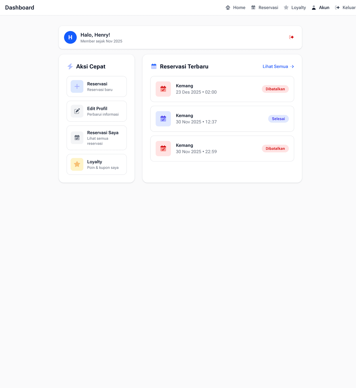 Client Dashboard