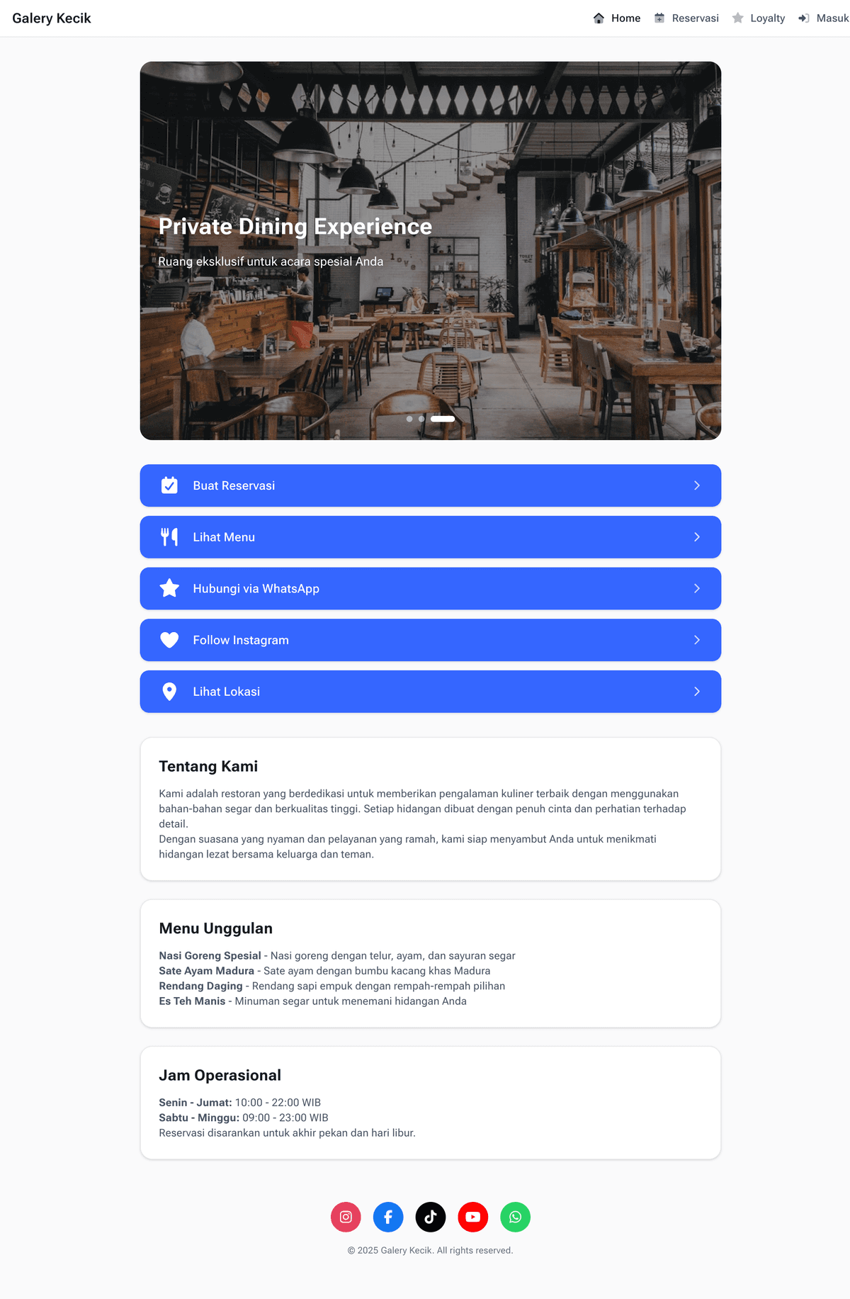 Client Landing Page